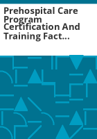 Prehospital_Care_Program_certification_and_training_fact_booklet
