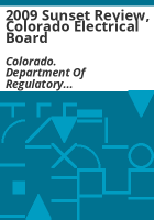 2009_sunset_review__Colorado_Electrical_Board